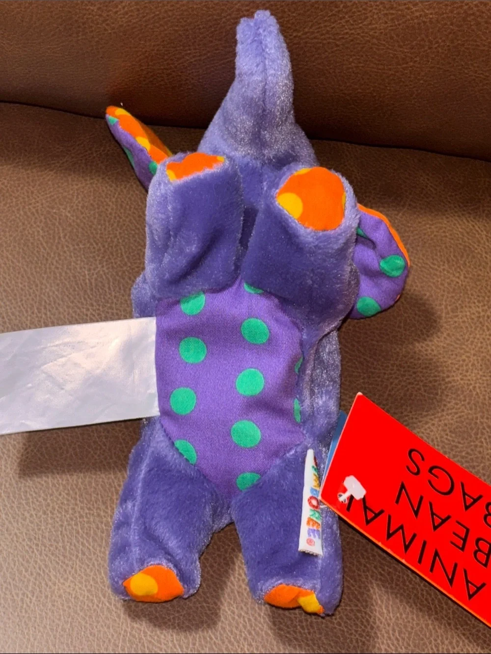 VTG Gymboree 1999 Purple Plush Elephant Animal Bean Bags Collection
